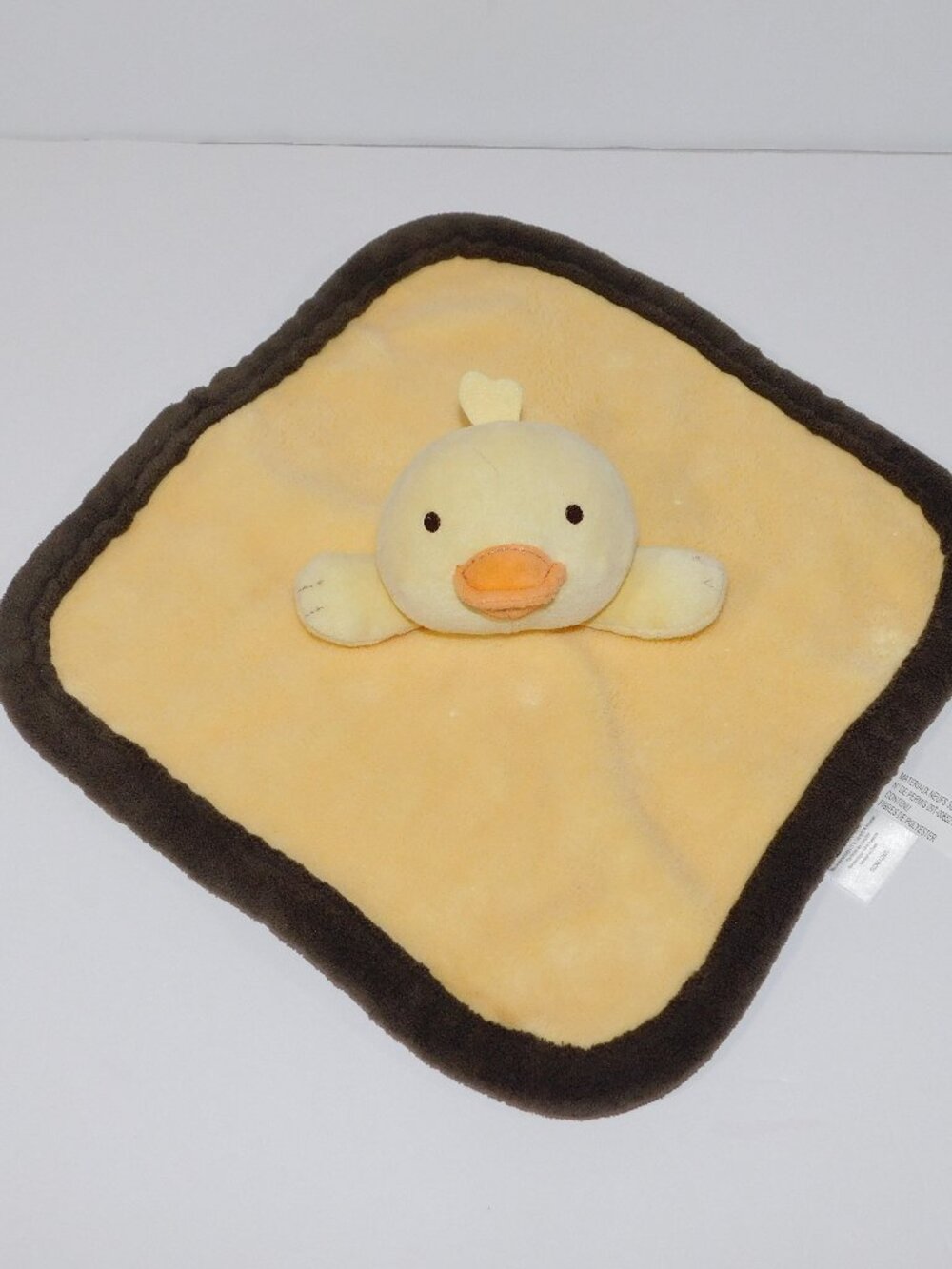 Cuddle Time Duck Security Blanket Yellow Brown Plush Baby Lovey nunu Soother